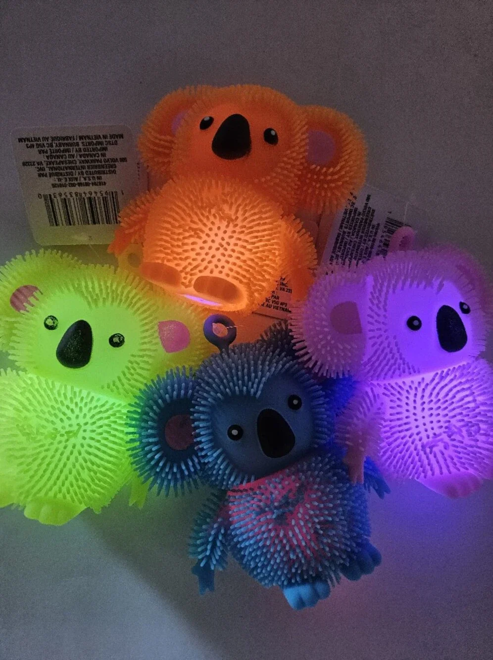 New Googly Light-Up Koalas Fidget Sensory Toys 4-pieces